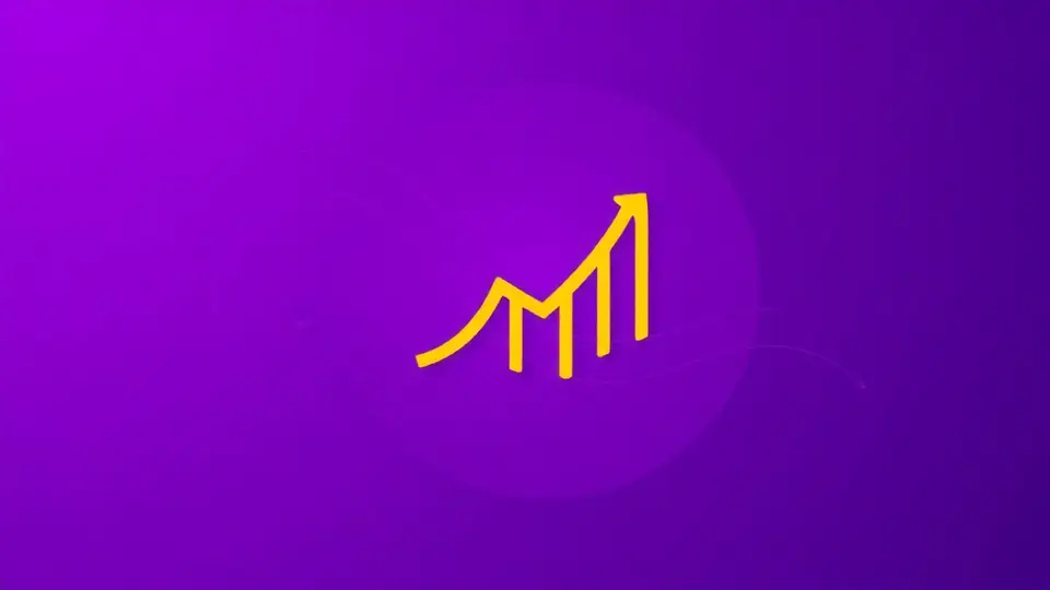 Grafismo abstrato roxo da Aftersale com formas em movimento